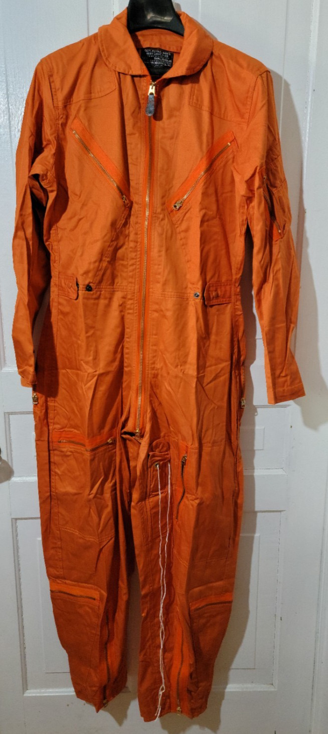 EUC RARE VTG 1963 US Air Force K-2B Flight Suit Indian Orange S Cotton Astronaut EUC RARE VTG 1963 US Air Force K-2B Flight Suit Indian Orange S Cotton Astronaut
