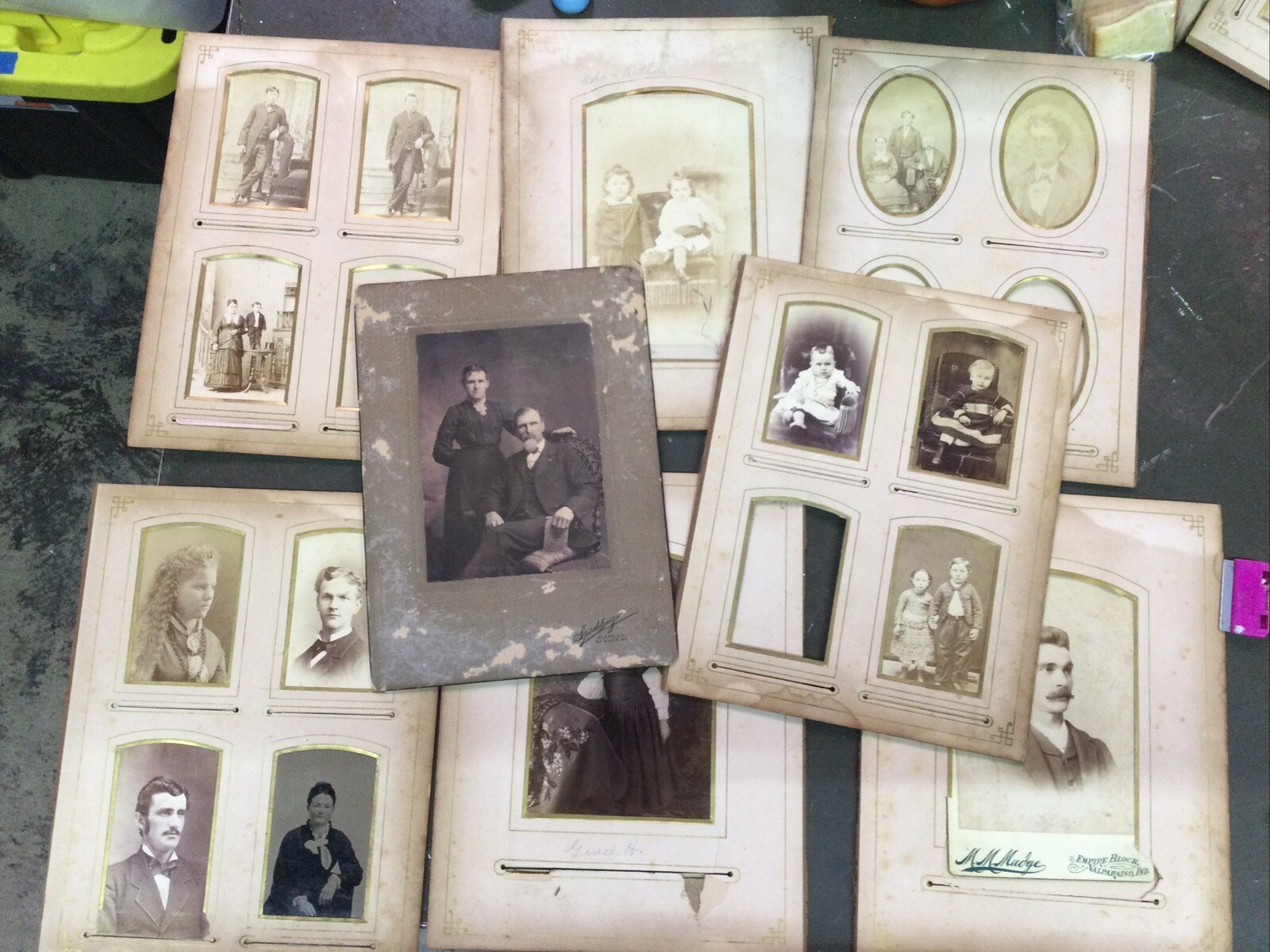 Lot of 27 Vintage Photographs Empire Block Valparaiso, Ind, Spaulding Olean, Ny