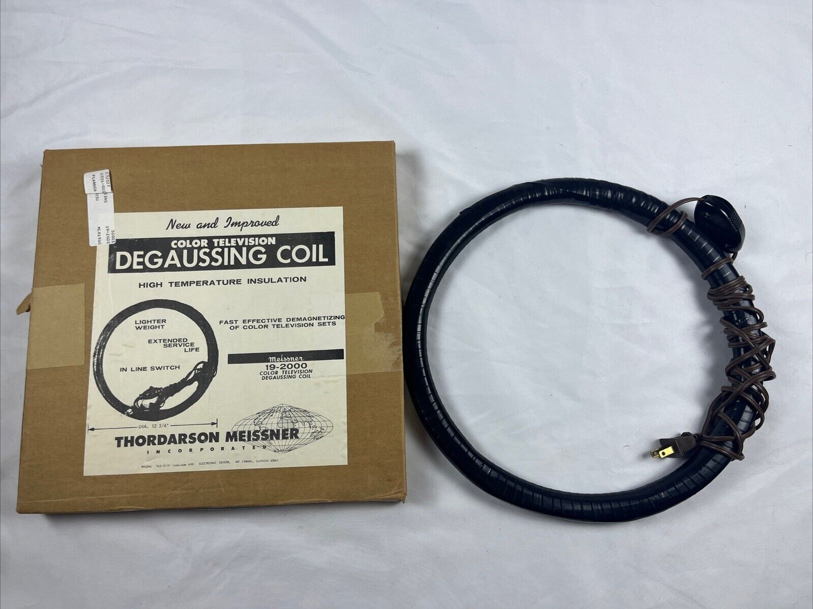 New VINTAGE DEGAUSSING RING COIL TV/CRT/ARCADE MONITORS Meissner 19-2000 Color