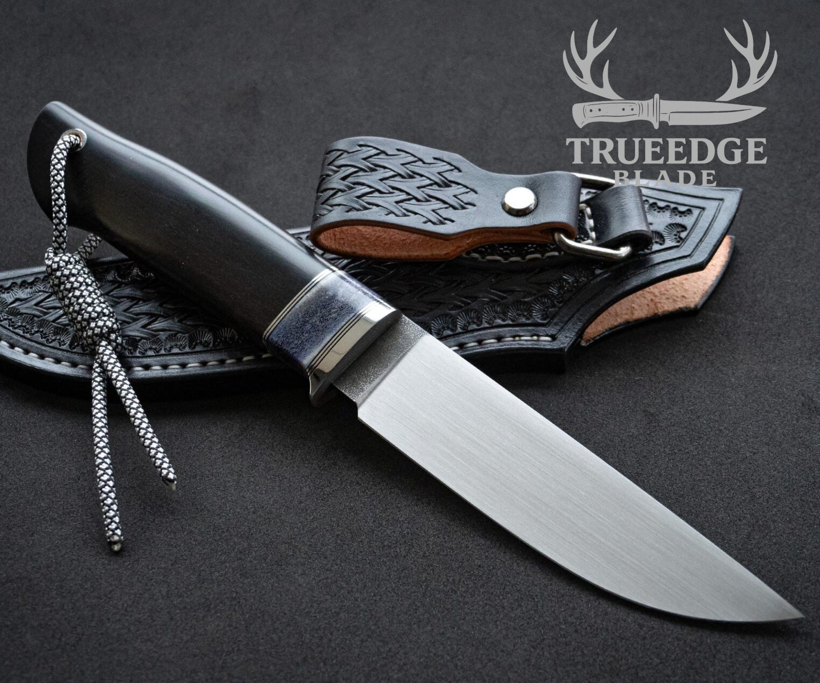 Handmade Purple Hunter – N690 Steel | Stabilized Black Hornbeam Handle | Gift &