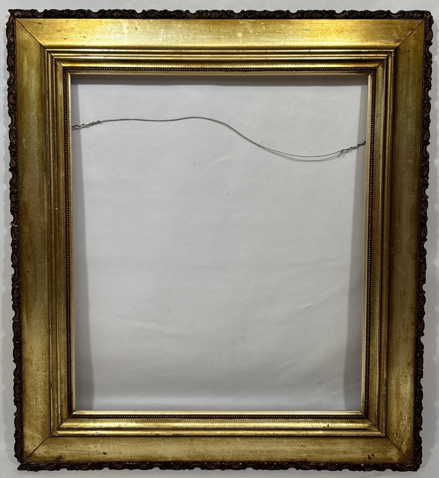 Antique Victorian Lemon Gilt Gesso Solid Wood Frame Fits 17"x14.5"