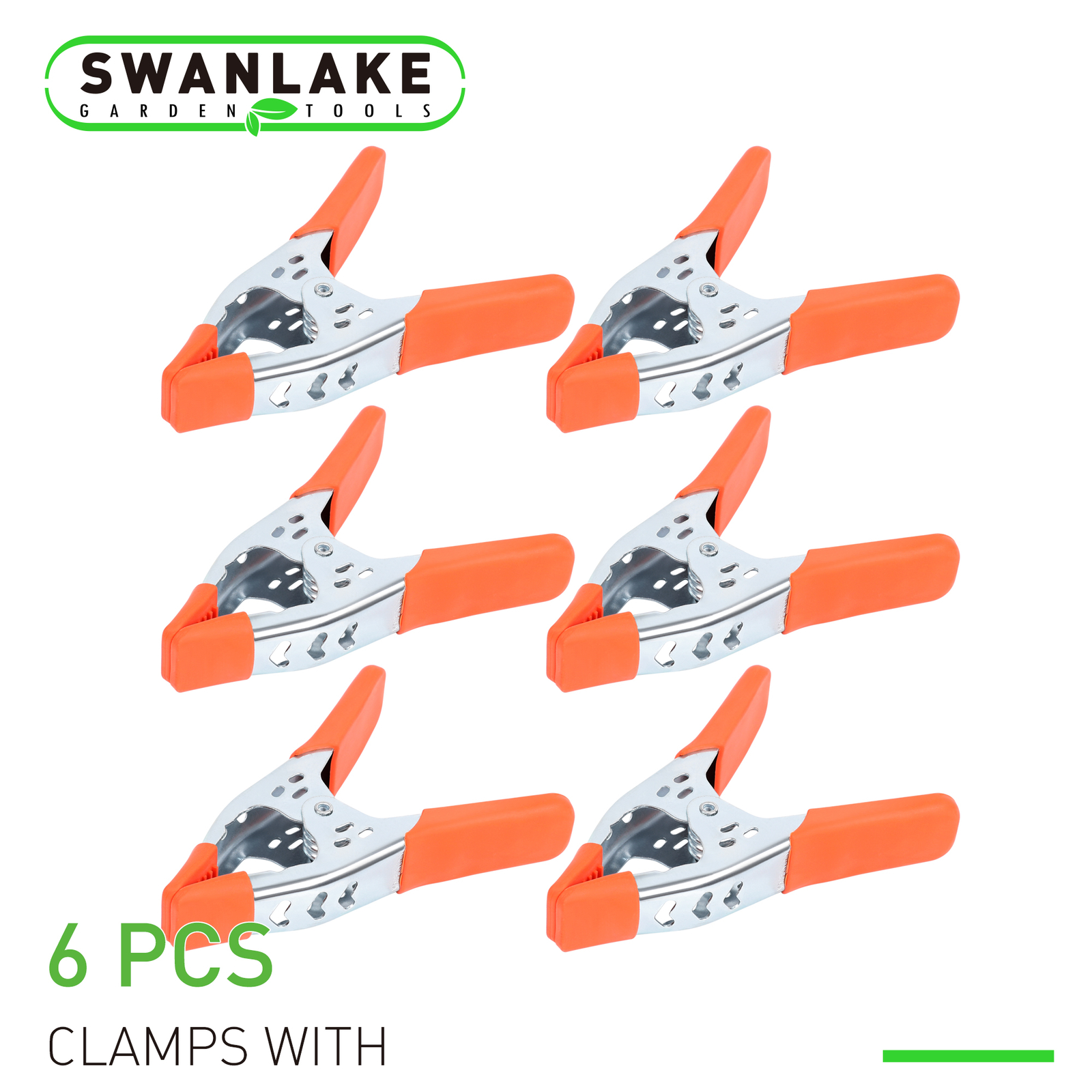6Pcs 6" inch Heavy Duty Metal Spring Clamps Tips Tool Clip 2.5" Jaw Opening