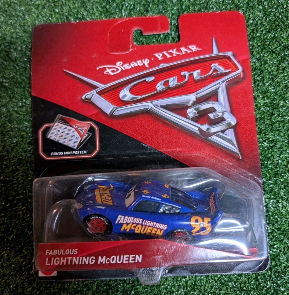 Disney Pixar Cars 3 Fabulous Lightning McQueen Bonus Mini Poster Die ...