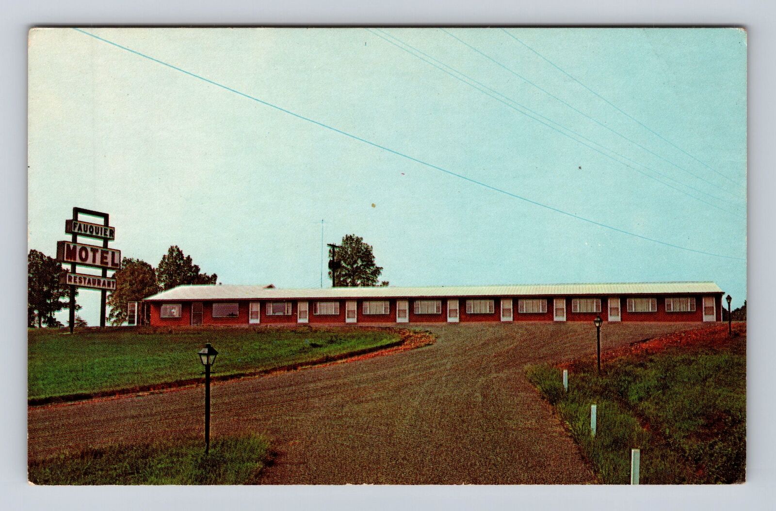 Warrenton VA-Virginia, Fauquier Motel, Advertising, Antique Vintage Postcard
