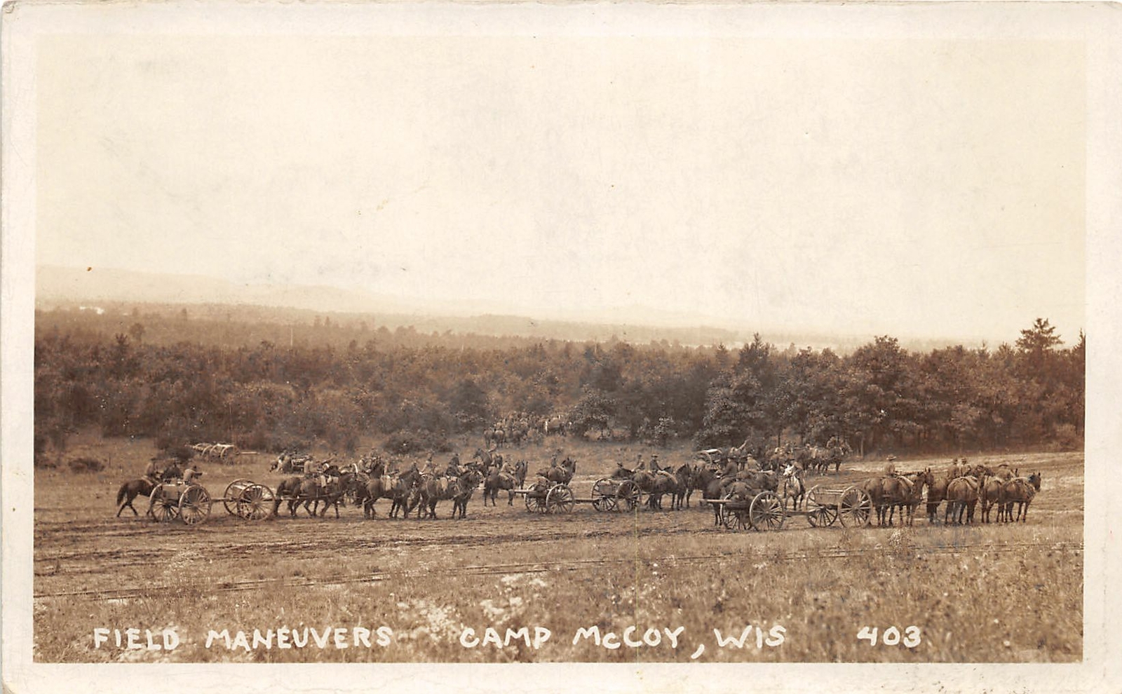 F81/ Camp McCoy Wisconsin RPPC Postcard 1929 Field Maneuvers Soldiers