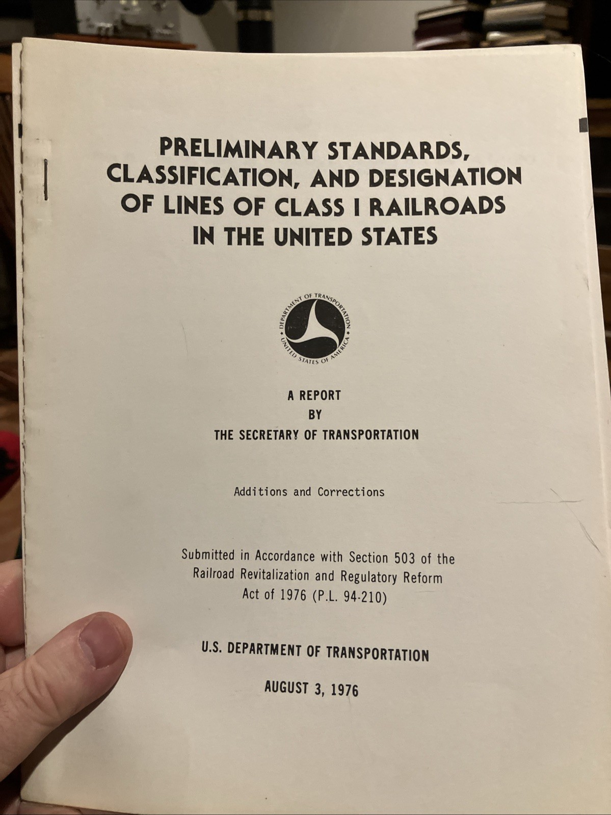 Preliminary Standards Classification/Designation Of Lines Of Class I ...