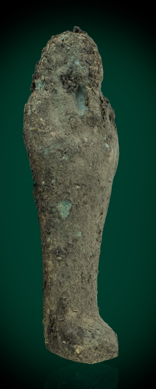Ancient Egyptian Ushabti Rare Antique Faience Funerary Figure Green Patina BC