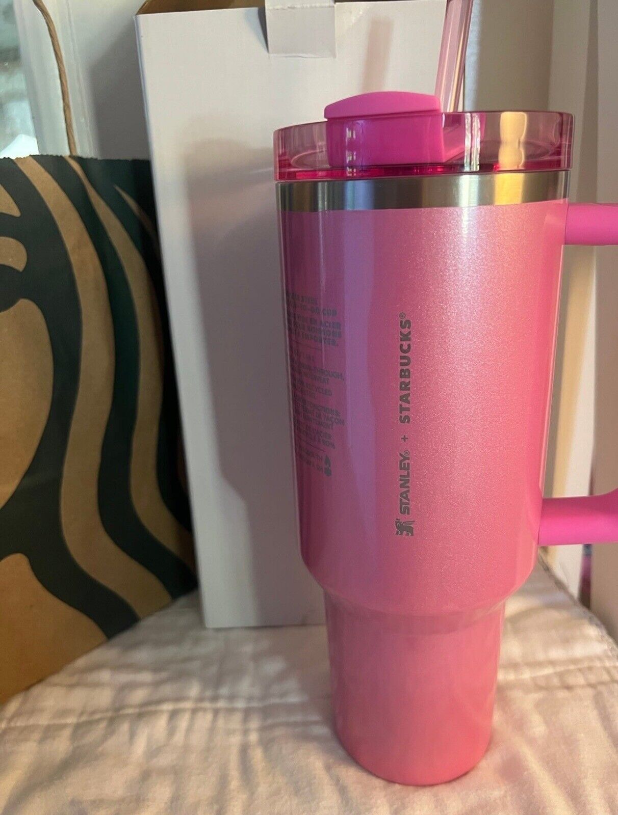 Stanley x Starbucks Pink 40oz Tumbler 2024 Target Exclusive RD for Sale
