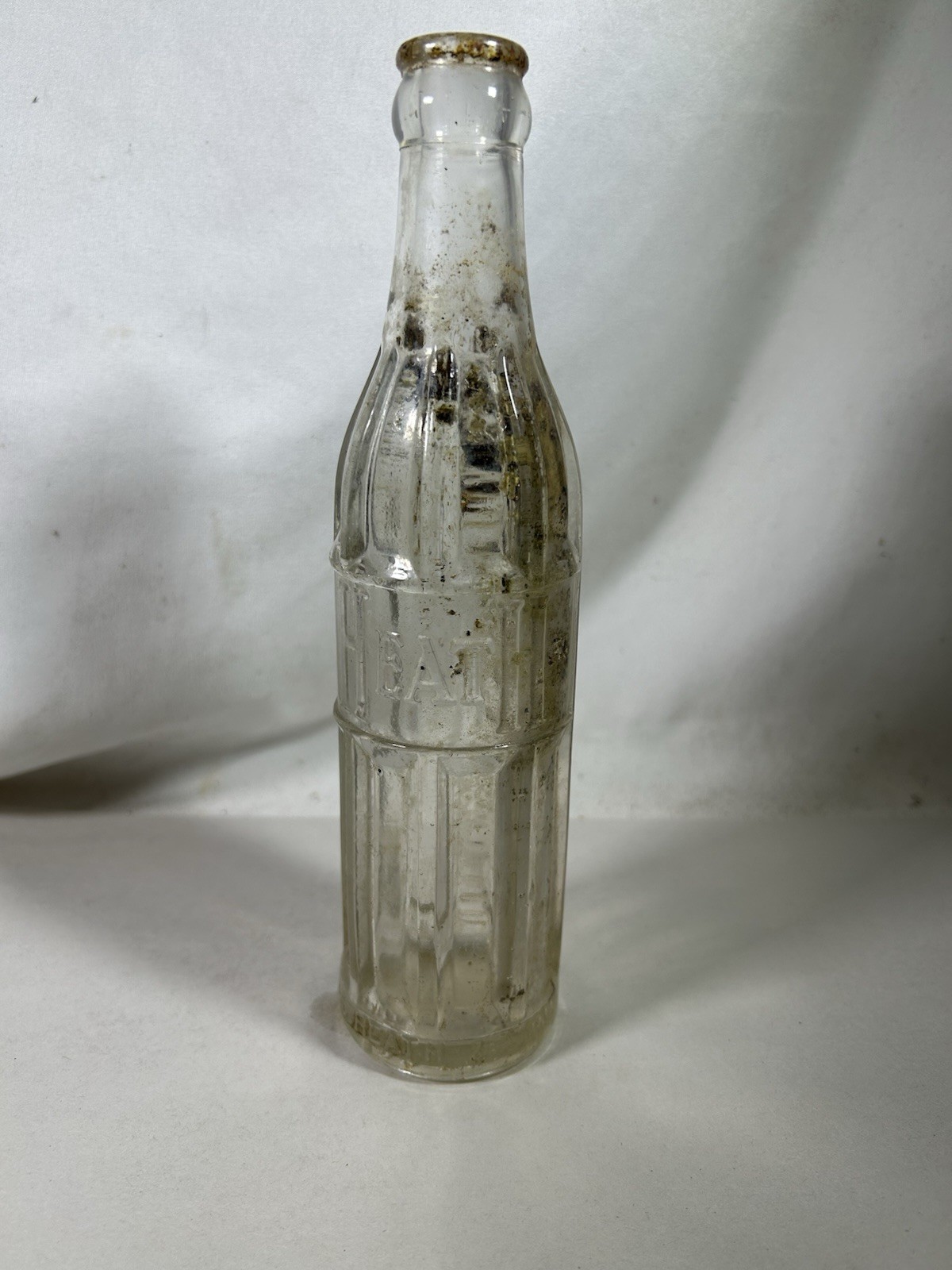 RARE VTG Heath L S Heath & Sons Robinson Bottling Pepsi Embossed Glass Bottle
