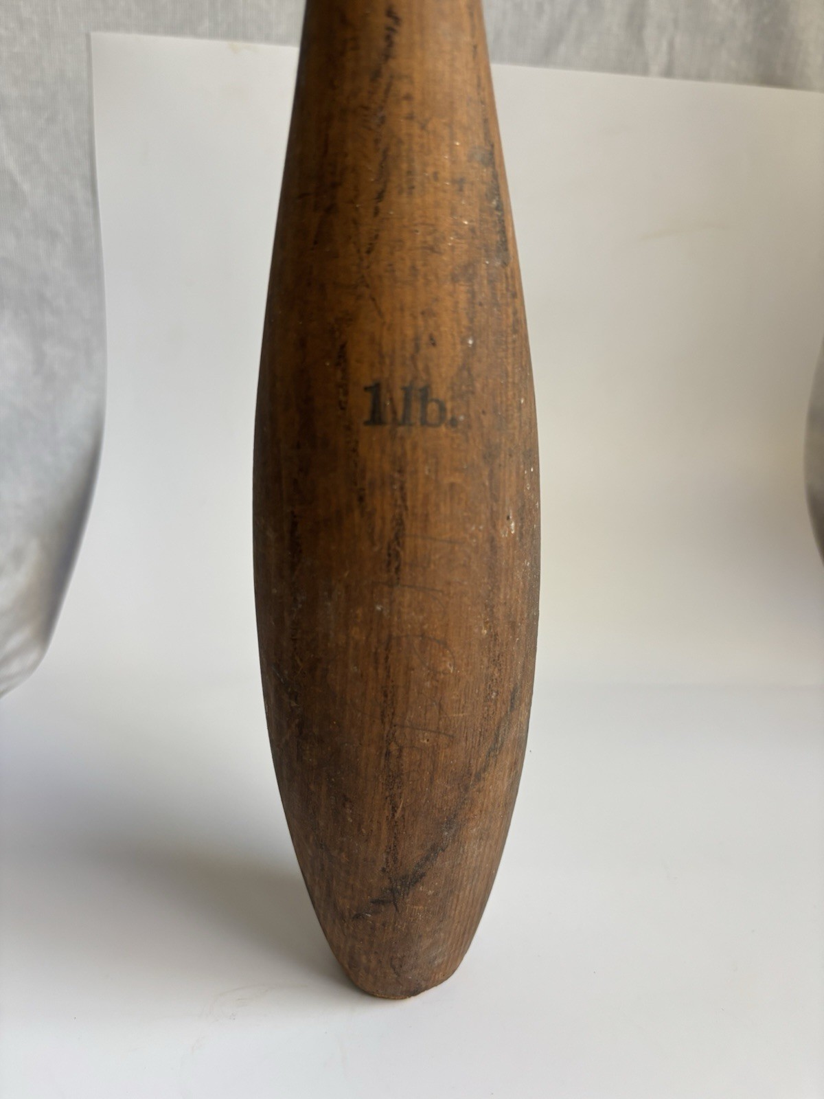 Antique Wooden Indian Club 1 lb Exercise Gym Pin Vintage Circus Juggling Club