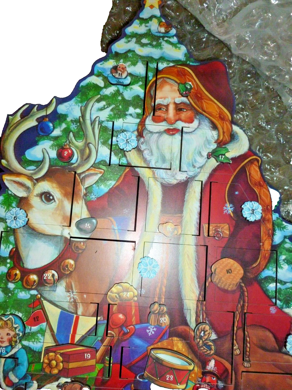 Byers Choice RARE Woodland Santa Advent Calendar with Original Box for