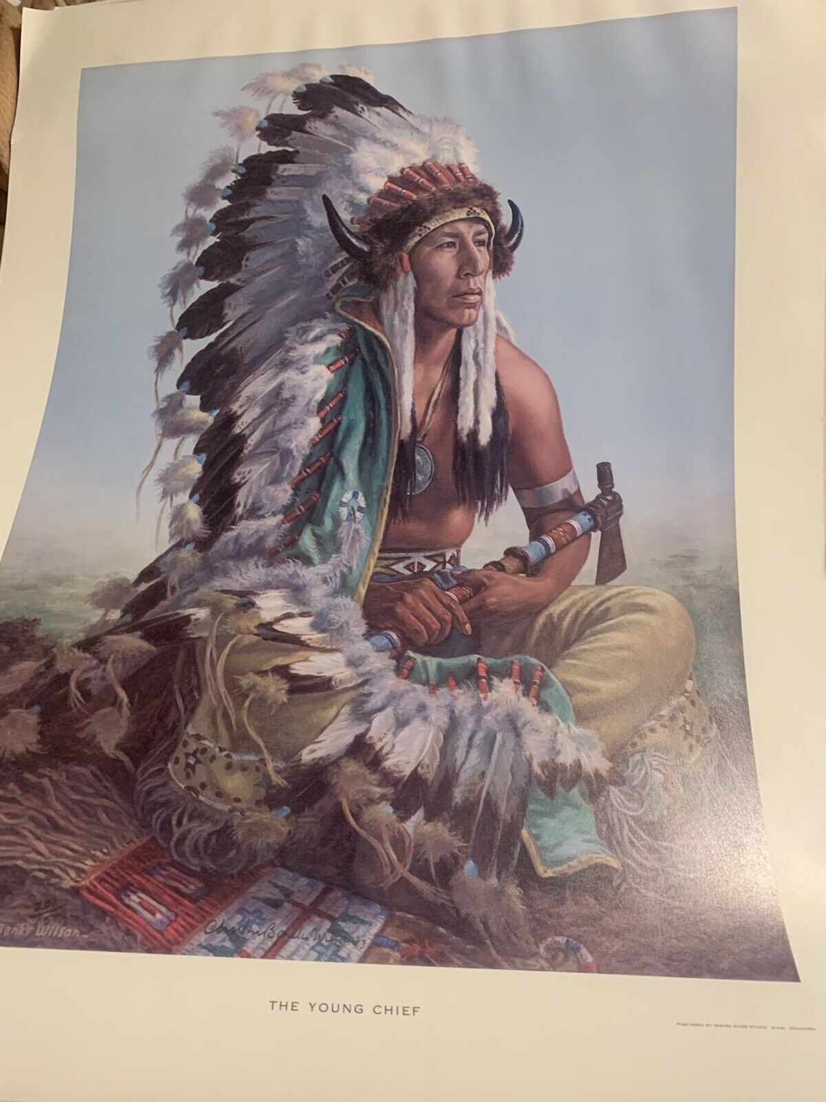 Charles Banks Wilson Numbered Lithograph (The Young Chief) 201/1500