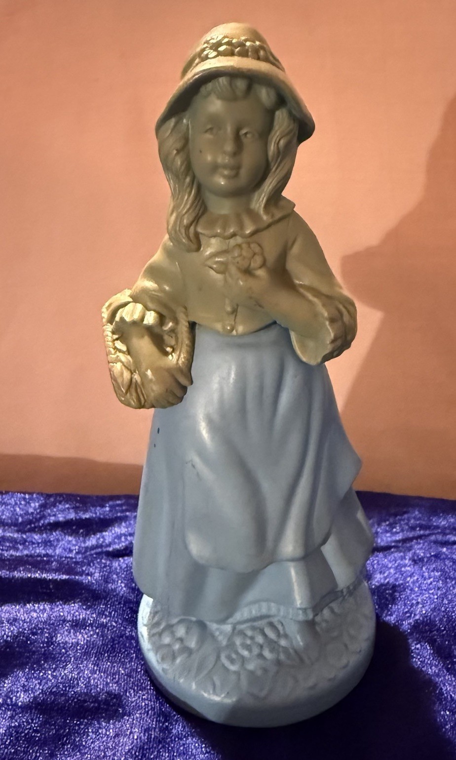 VTG 1970s Avon Little Girl Blue Cotillion Perfume 1/2 Full Smells Amazing