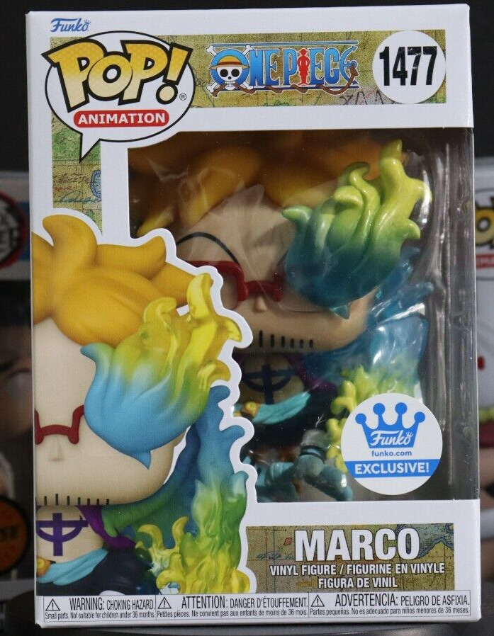 Marco the Phoenix One Piece Funko Pop 1477 Exclusive w/ .50MM Protector