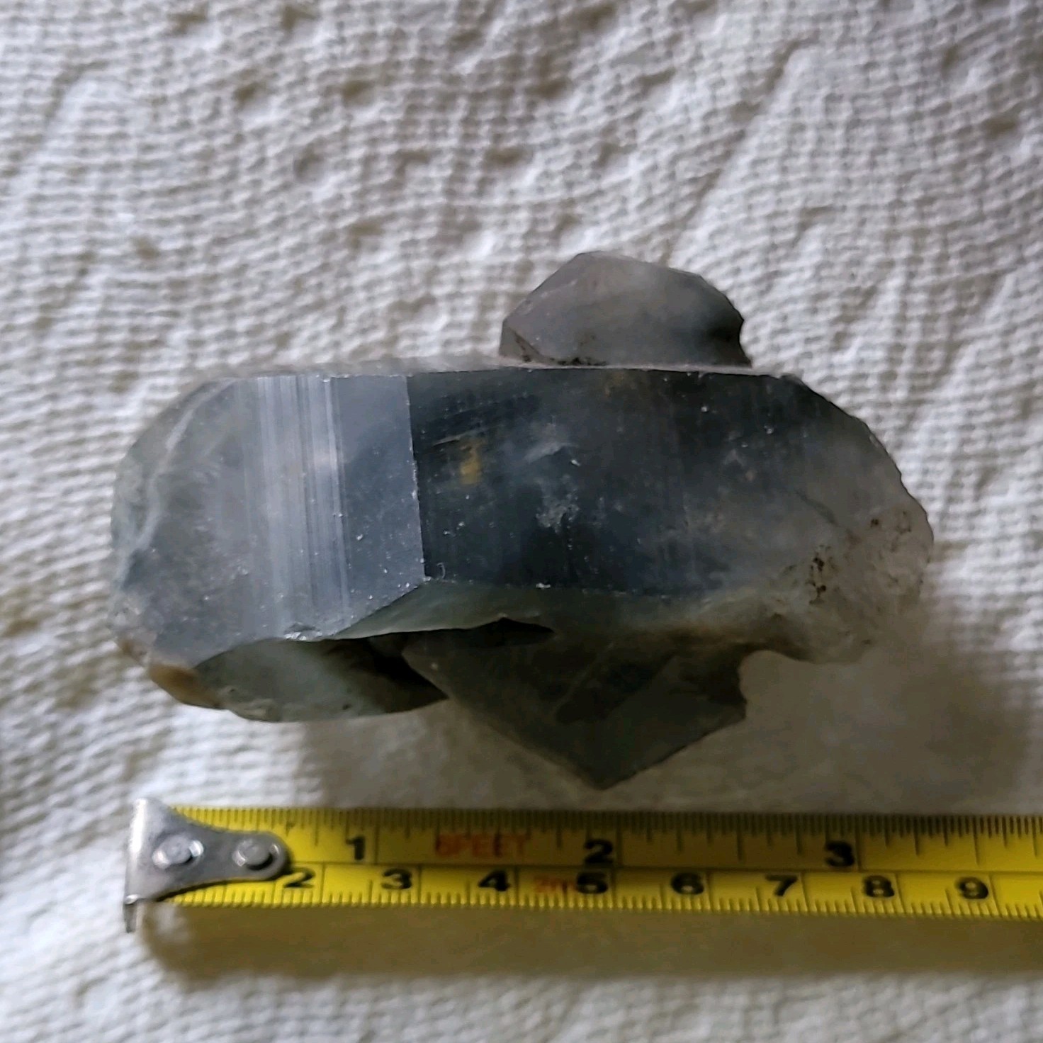 Natural Rare Blue Rutile Specimen, Multiple Terminations, Transparent Blue, 8cm