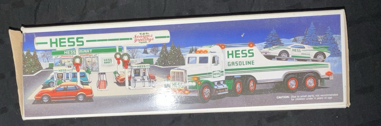Vintage 1991 Hess Toy Truck and Racer New In Box NIB Unused Working Lights