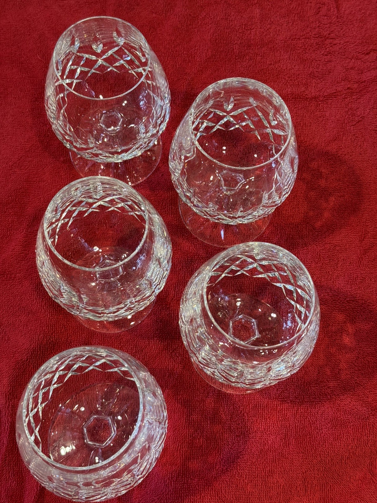 Five WATERFORD Brandy Snifters -- Excellent Condition