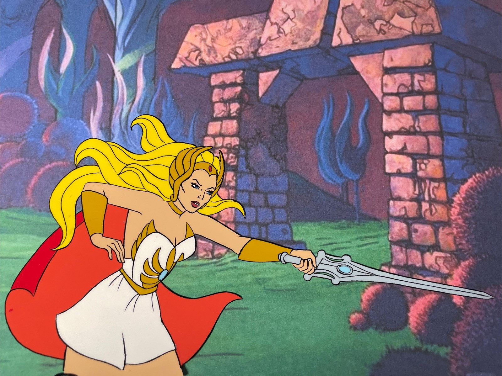 SHE RA Animation Cel Vintage Cartoon Production Art He man 80s Adora SHE RA Animation Cel Vintage Cartoon Production Art He man 80s Adora
