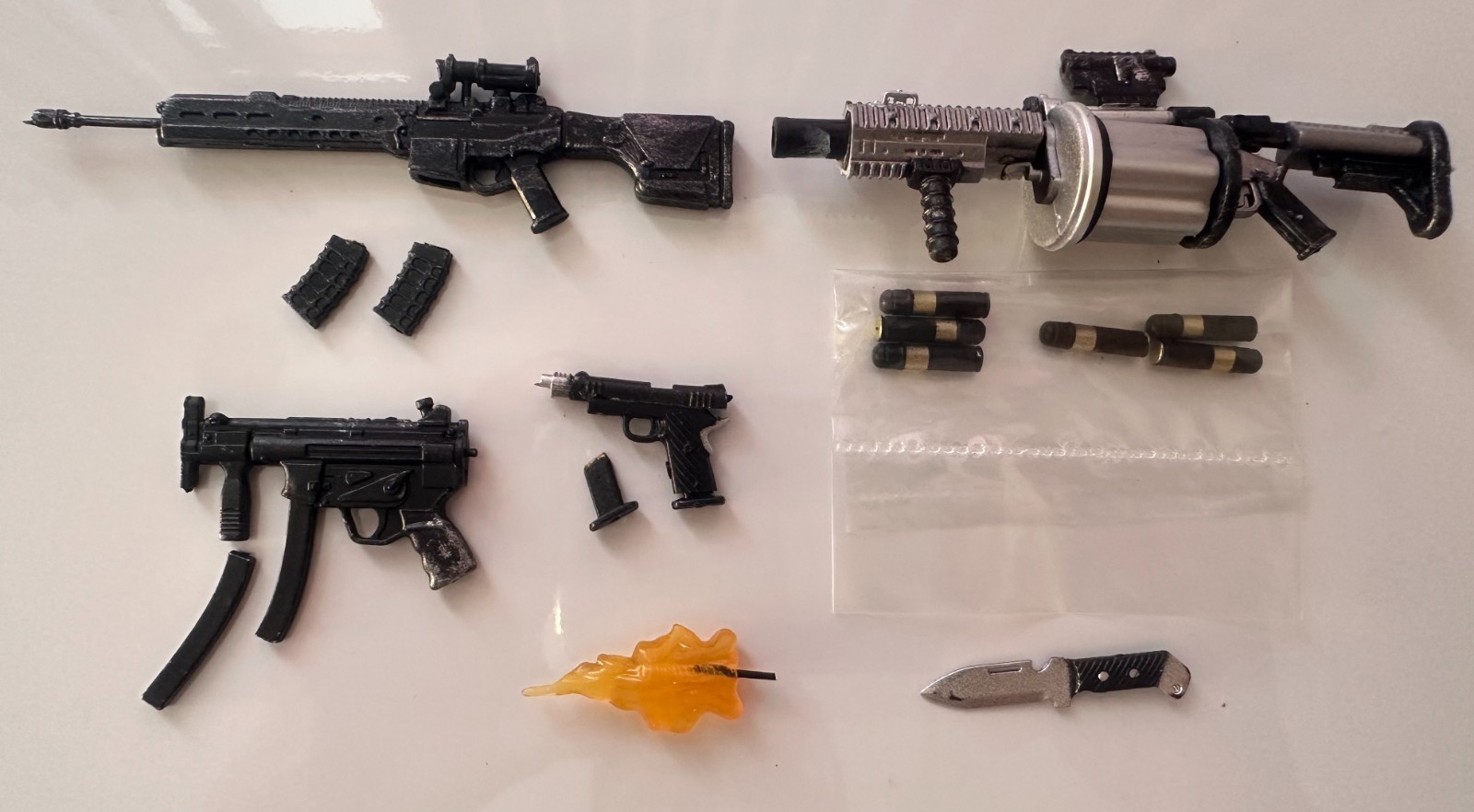 18pcs lot Punisher Weapons Accessories Rifle for 6" Action Figure 1:12 Mezco