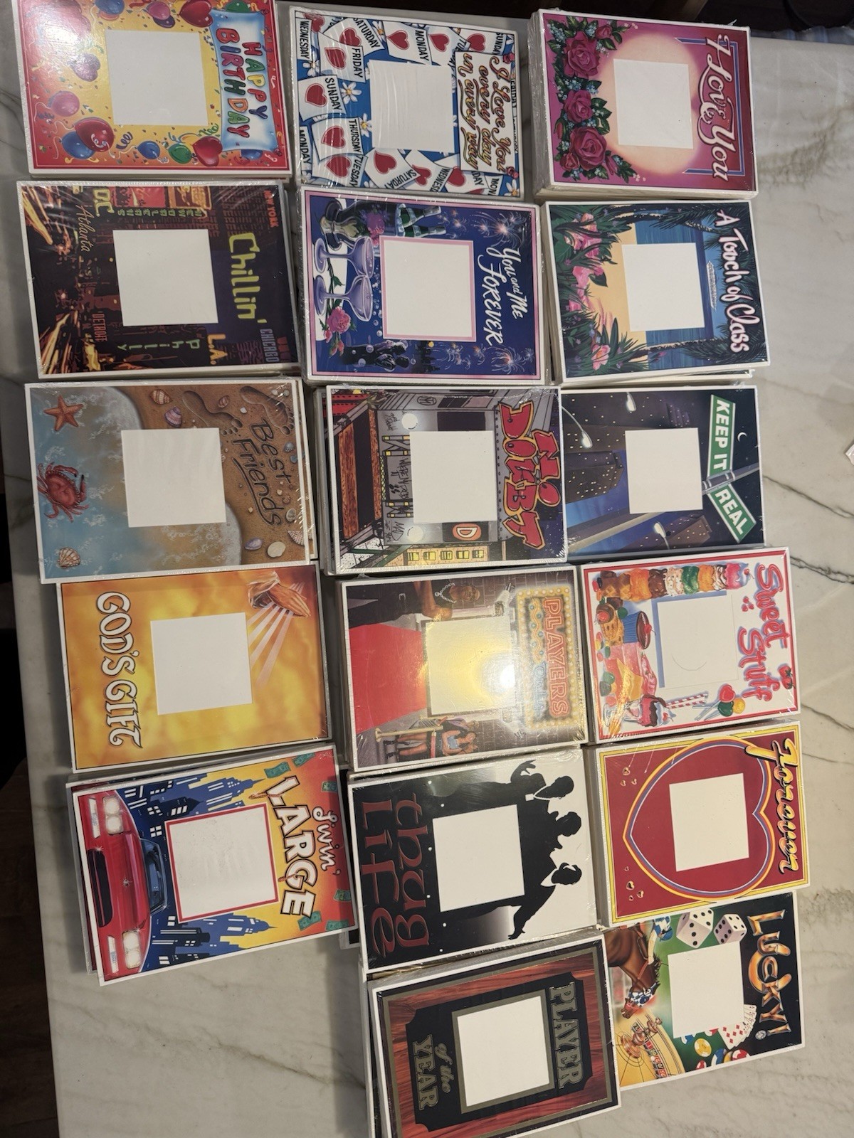 Vintage Photo Frame Cards Lot 90s, Y2K, Love, Friends, Sports, Funny 3x3 USA Vintage Photo Frame Cards Lot 90s, Y2K, Love, Friends, Sports, Funny 3x3 USA
