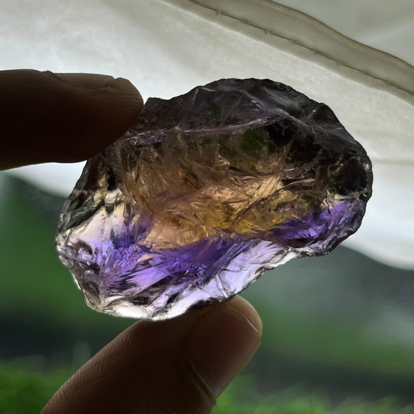 129 Cts Rare Big Ametrine Rough Gemstone – Natural Raw Amethyst and Citrine