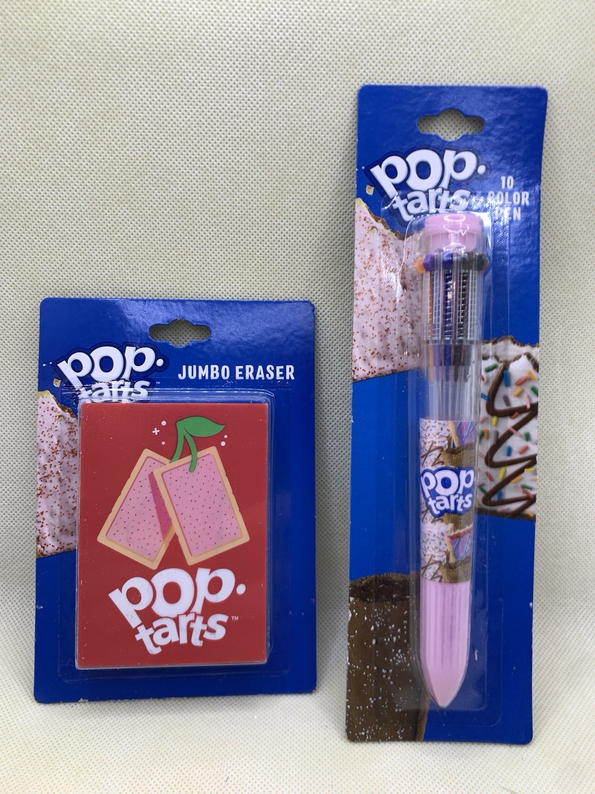 Pops Ink Kellogg’s Pop Tarts 10 Color Ink Pen & Jumbo Eraser New Fun Pink Red ...