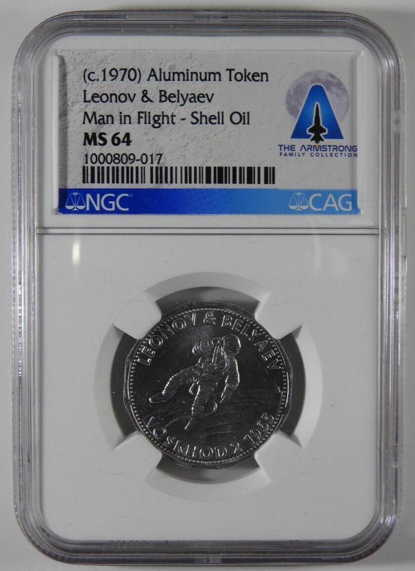 Token Celebrating First Cosmonaut Spacewalk - Personally Owned by Neil Armstrong