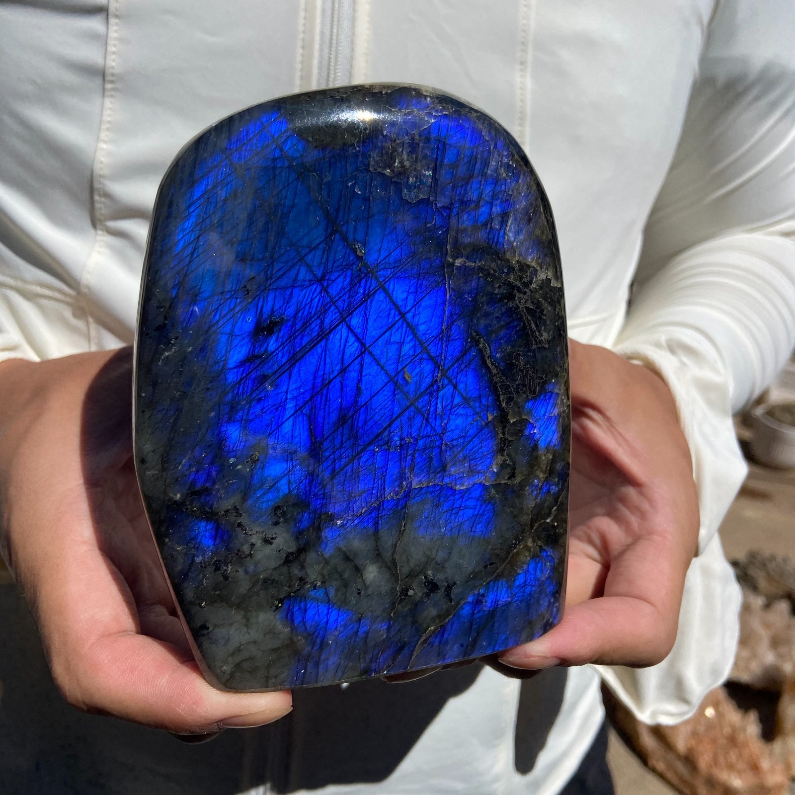 3.1lb Natural Gorgeous Labradorite Quartz Crystal Stone Specimen Healing 3.1lb Natural Gorgeous Labradorite Quartz Crystal Stone Specimen Healing