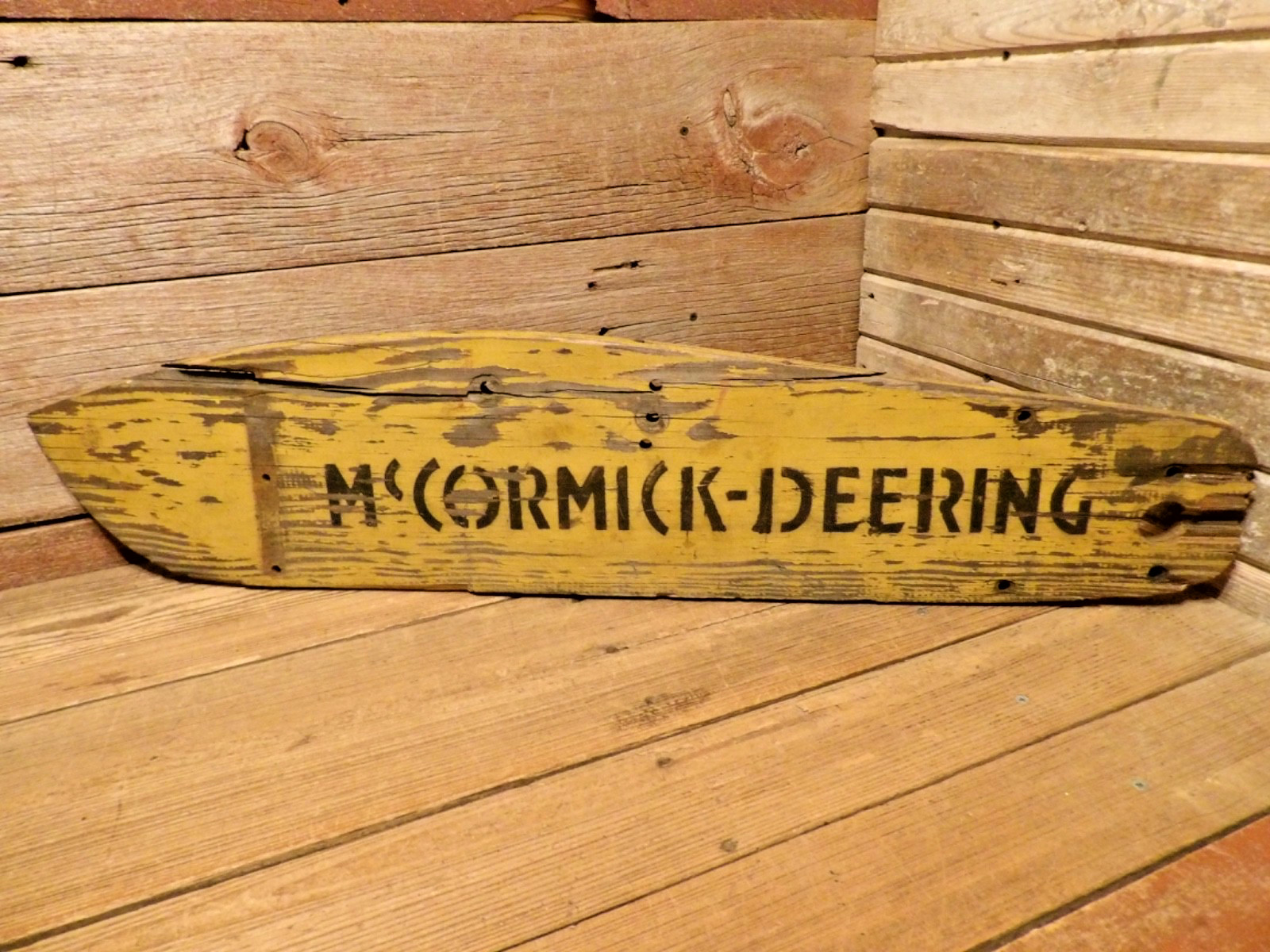 Vintage Antique McCormick- Deering Hay Swath Wood Board Farm Country Advertising Vintage Antique McCormick- Deering Hay Swath Wood Board Farm Country Advertising