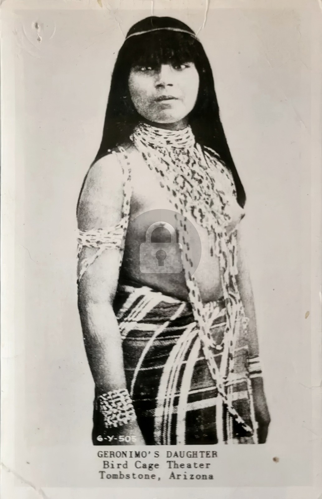 Geronimo's Daughter Bird Cage Theater Tombstone Arizona RPPC Photo Postcard COPY