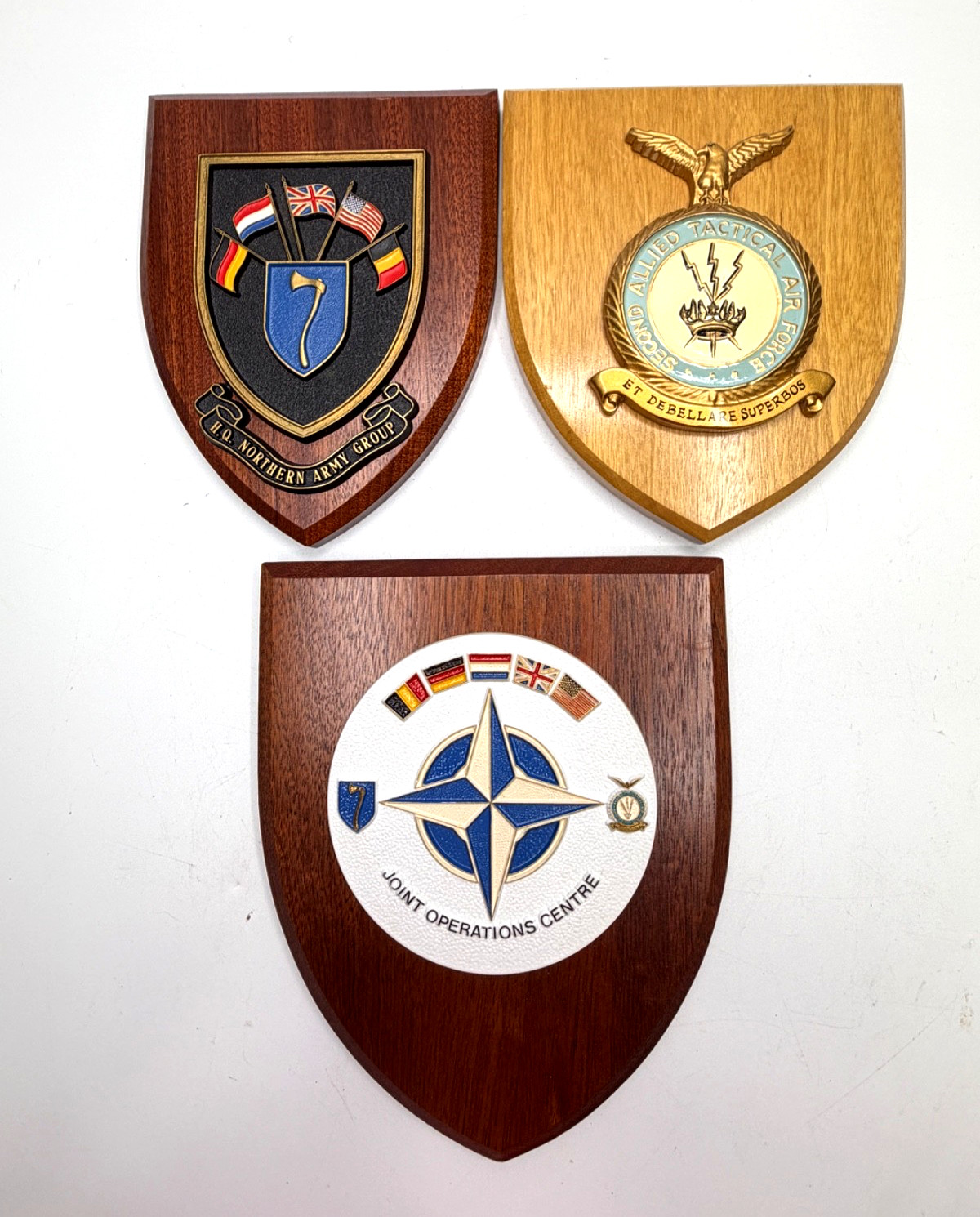 Military NATO Plaque Lot JHQ Rheindahlen NORTHAG 2ATAF JOC USAF Capt Hansen 1983