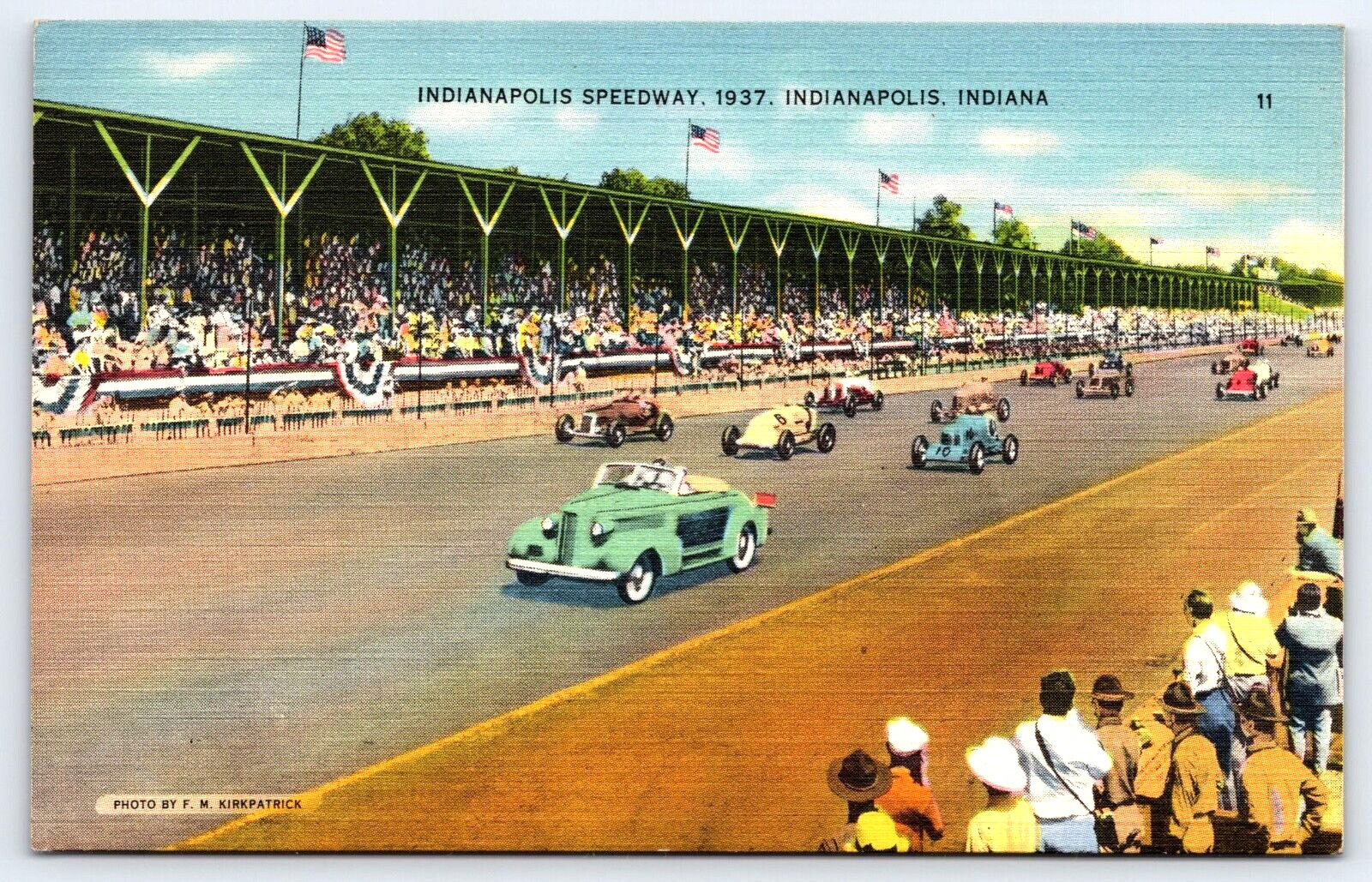 Original Vintage Antique Postcard Indianapolis Speedway Indianapolis, Indiana