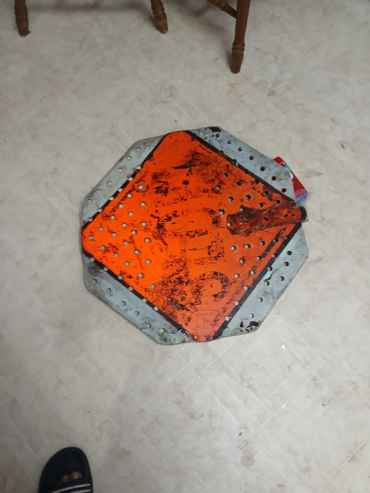 Authentic Retired 30" Metal STOP Sign - Vintage Street Wear & Graffiti