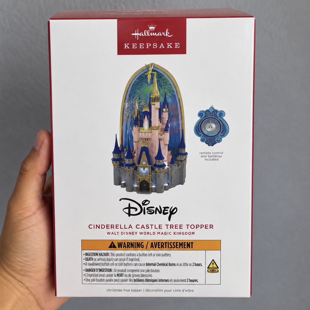 Hallmark 2026 Walt Disney World Magic Kingdom Cinderella Castle Tree Topper NEW