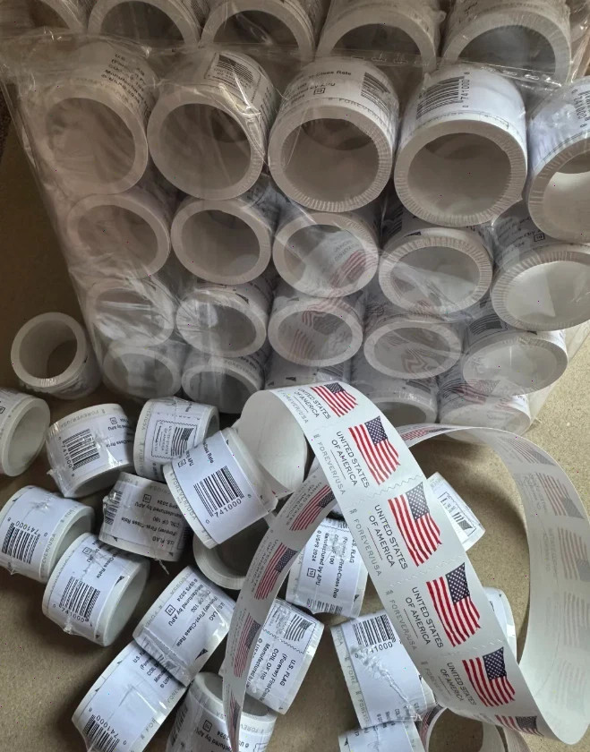 20 Rolls of 100 USPS Postage Stamps, Totaling 2000 Pieces 2025 Delivery Fast US