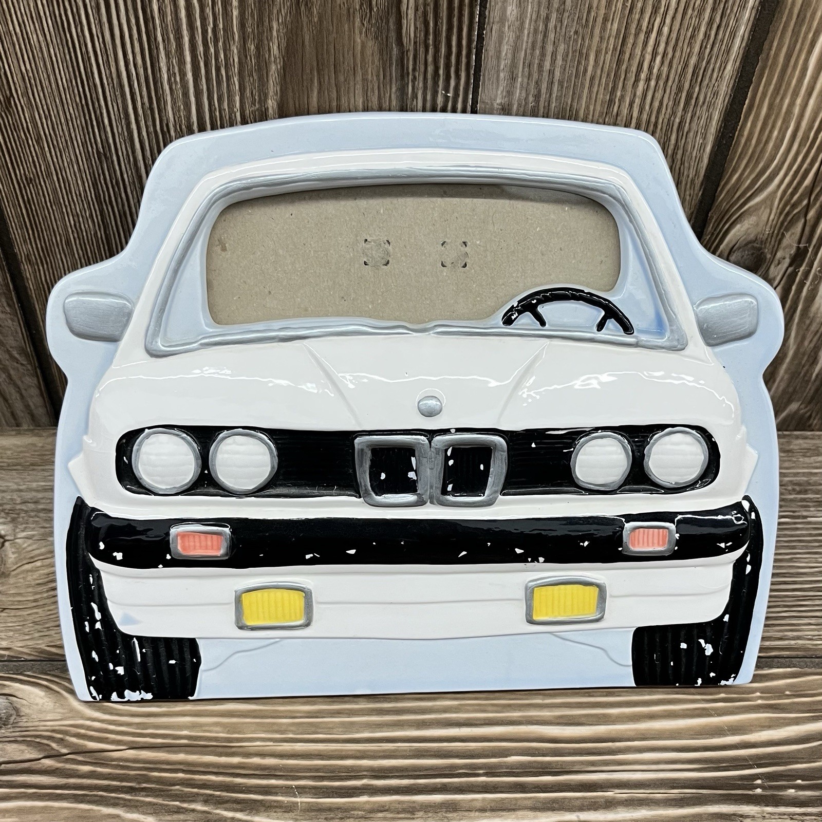 Vintage BMW E30 Ceramic Picture Frame White Exclusive Gifts 1991 (9"x7")