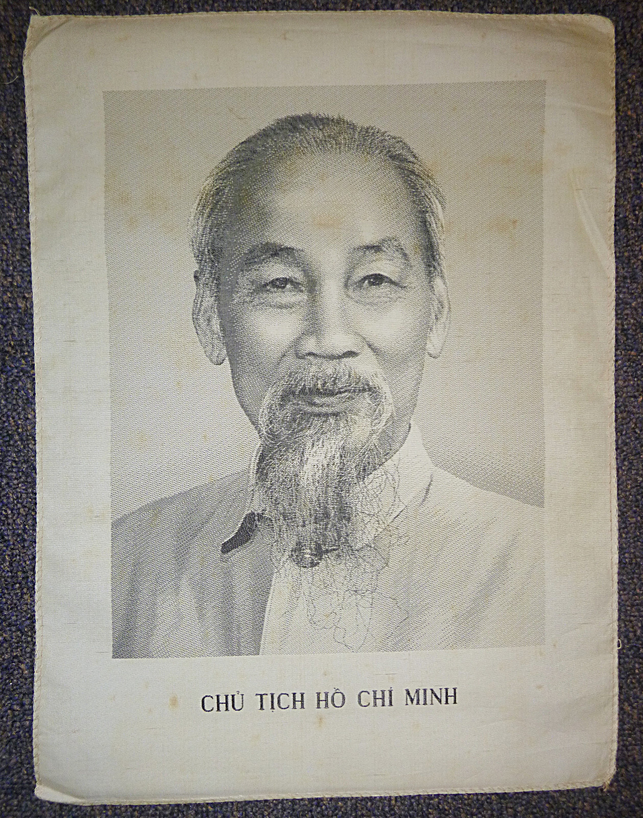 Ho Chi Minh - SILK POSTER - 1969 Chairman - Vietnam War - VC PORTRAIT ...