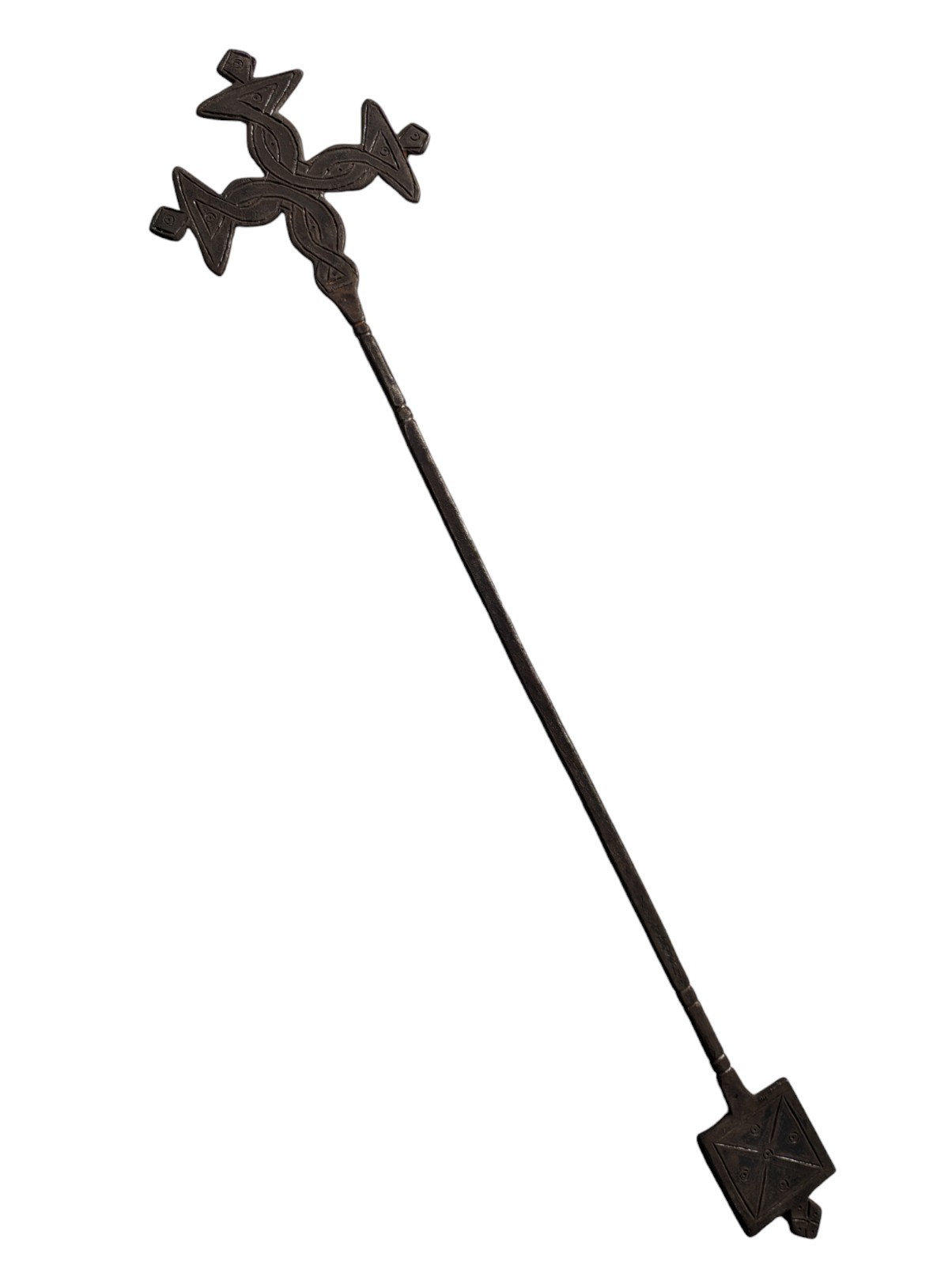 Rare Antique Ethiopian Orthodox Christian Processional Cross Hand-Forged,Africa Rare Antique Ethiopian Orthodox Christian Processional Cross Hand-Forged,Africa