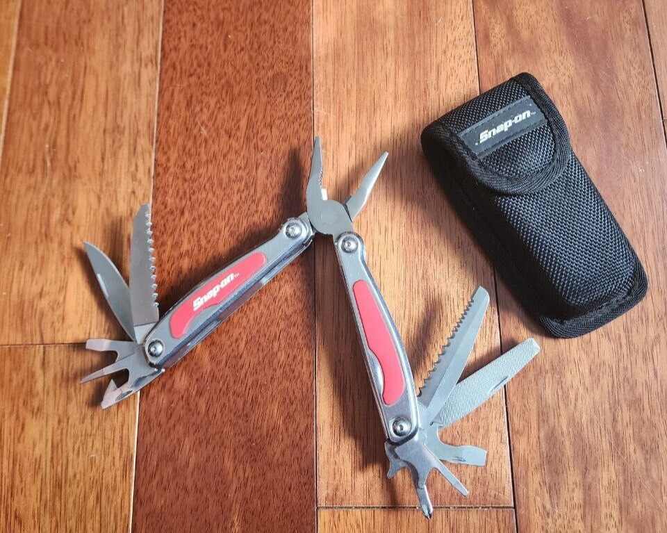 Snap-On Stainless Steel Multi Tool Compact Pocket Use with Case