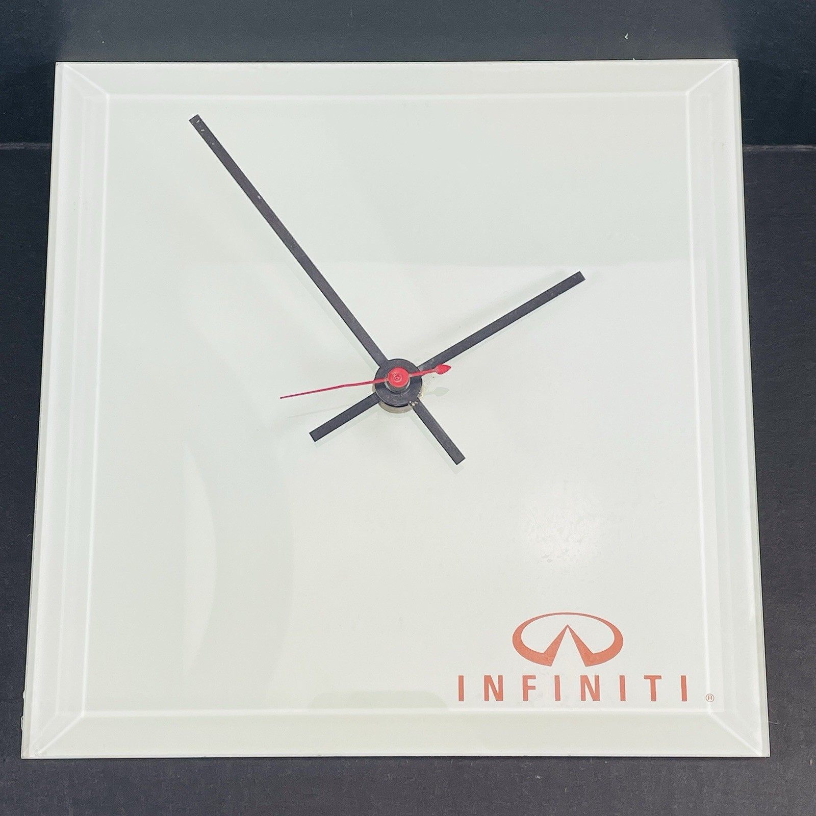 Infinity Cars Clock Infiniti Cars Logo Clock Wise Beverly Hills USA Beveled Glass Wall ...
