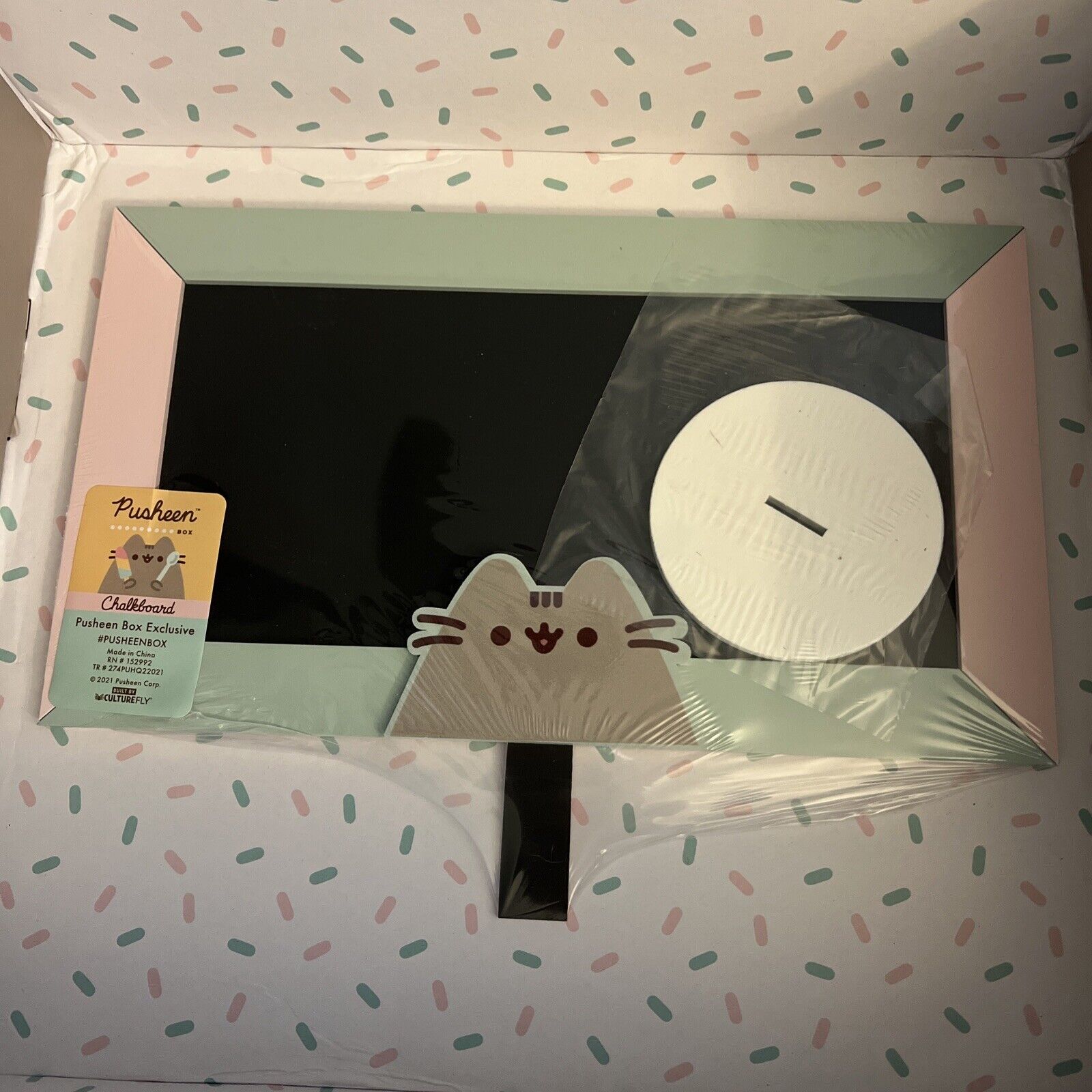 Pusheen Box Chalk Board With Stand Summer 2021 Exclusive NIP