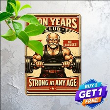 Respect Your Elders Masters Fitness Gym Retro Metal Tin Sign Wall Art 8x12 picture