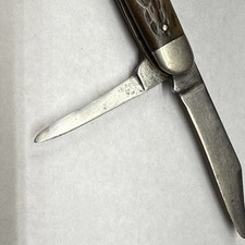 Antique Remington UMC Pocket Knife USA Jigged Bone 2 Blade Serpentine Jack  picture