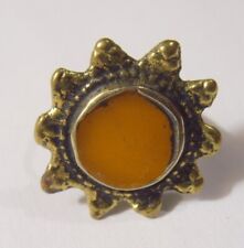 1930s antique tribal Ten Pointed Star house of Saturn wedding ring 8 size 52273 picture
