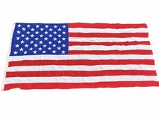 Large 50 Sewn Star Stripe US Flag WW1/WW2 Era American 9.5 Ft X 5 FtValley Forge picture