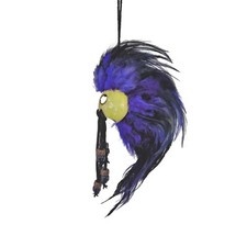 Hawaiian Handmade Purple Black Makaki'i Ikaika Warrior Helmet from Maui, Hawaii picture