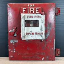 Vintage L.W. Bills Co Fire Alarm Box Faceplate Lexington MA Cast Iron Door Part picture