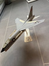 Vintage US Navy Chance Vought F8U-2NE Crusader Topping Jet Airplane Desk Model picture