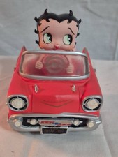 Rare 2001 Betty Boop 1957 Red Chevy Bel Air Bobble Head Figurine Vintage picture