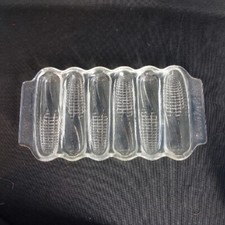 Vintage Beauty Bake Glass Corn Bread Baking Dish Corn Husk Pattern 12” x 6